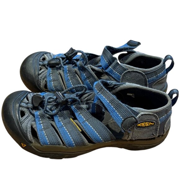 Keen Newport H2 Kids Sandals Size 2 US Blue/Gray Waterproof Hiking Shoes With Ad - Picture 2 of 6